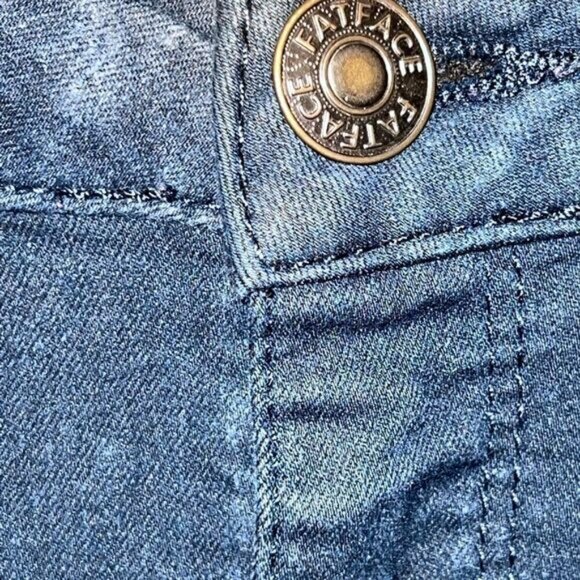 Fat Face Navy Cotton Stretch Jeggings Mid Rise Skinny Womens Sz 4 - Picture 4 of 8